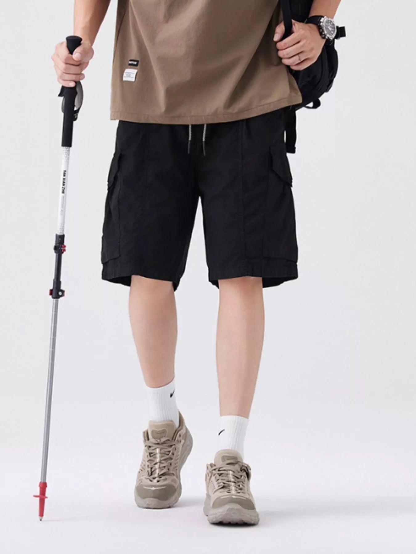 Men's Full Size Drawstring Cargo Shorts Plus Size Easy Apparels