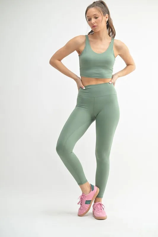 MONO B Venice Cloud Light Contour High-Waisted Leggings Easy Apparels