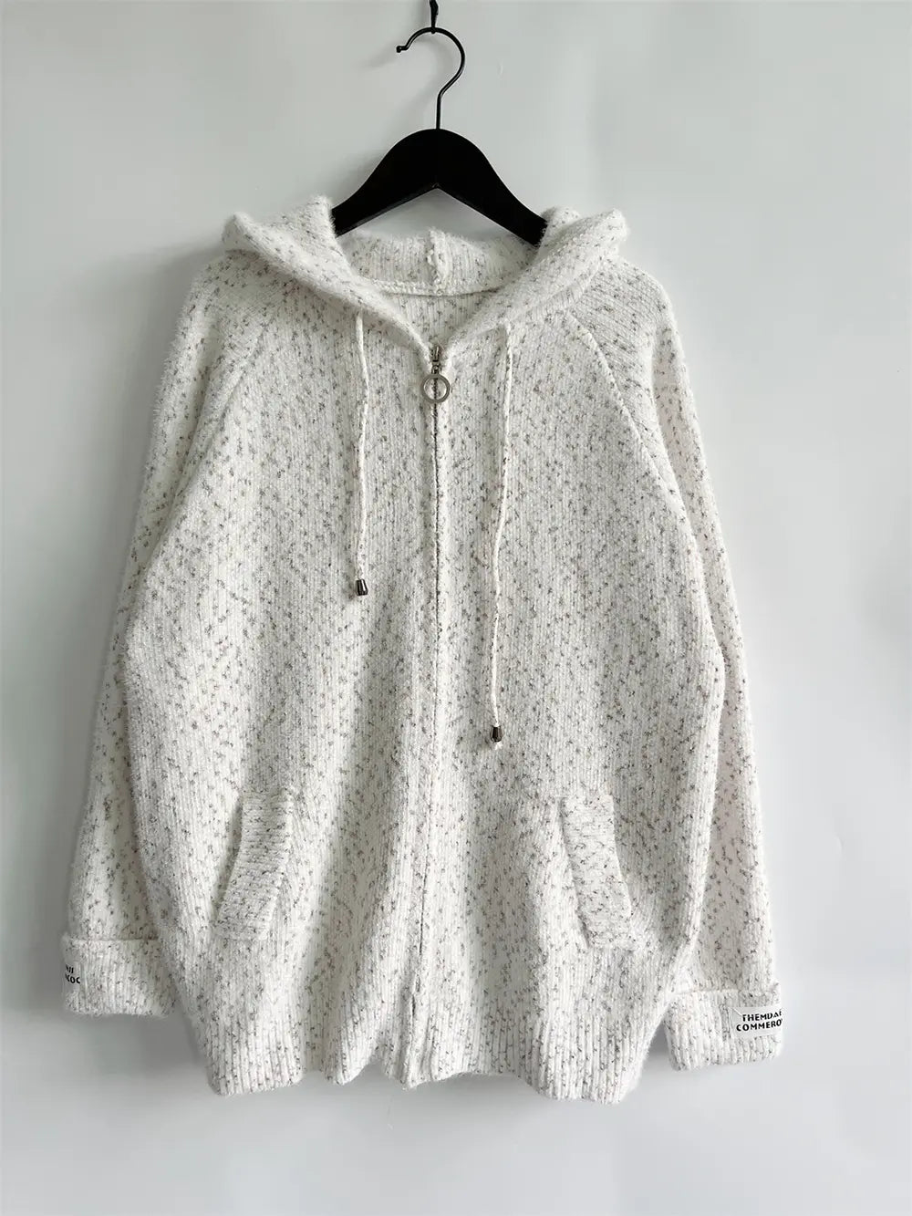 Zip Up Drawstring Long Sleeve Hooded Sweater Easy Apparels
