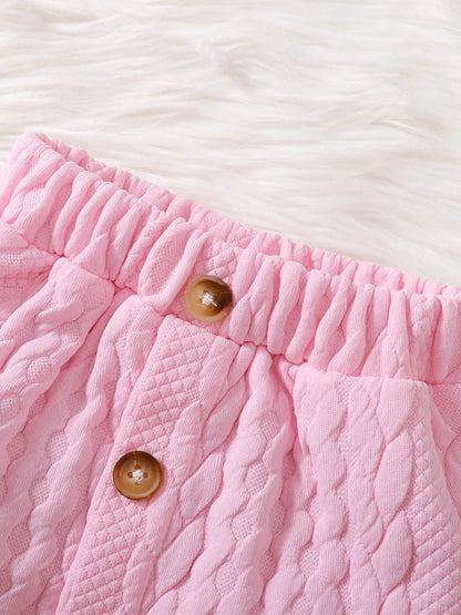 Children's Lace Detail Top and Skirt Set Easy Apparels
