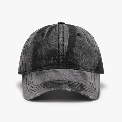 Adjustable Cotton Baseball Cap Black One Size Easy Apparels