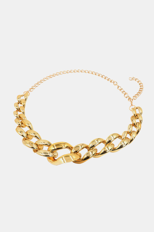 Acrylic Chain Belt Gold One Size Easy Apparels