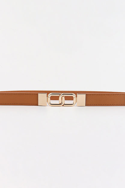 Geometric Double Buckle Elastic Belt Easy Apparels