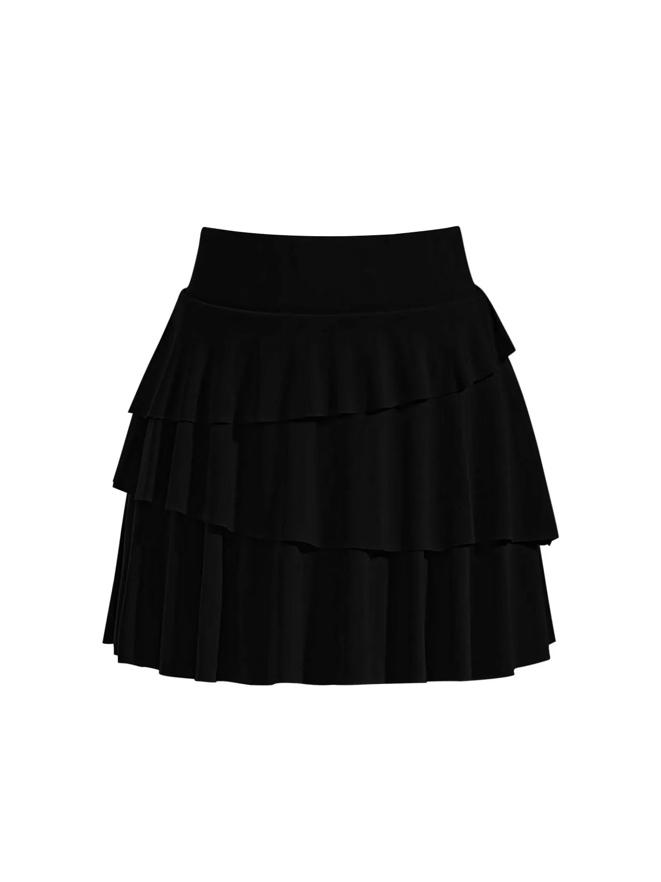 Tiered Ruffle Active Skort Easy Apparels