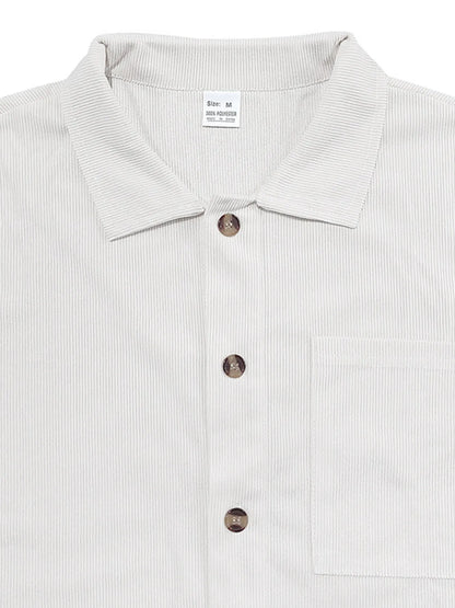 Men's Full Size Button Up Top and Shorts Set Plus Size Easy Apparels