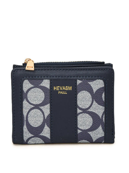 PU Leather Card Case Dark Navy One Size Easy Apparels