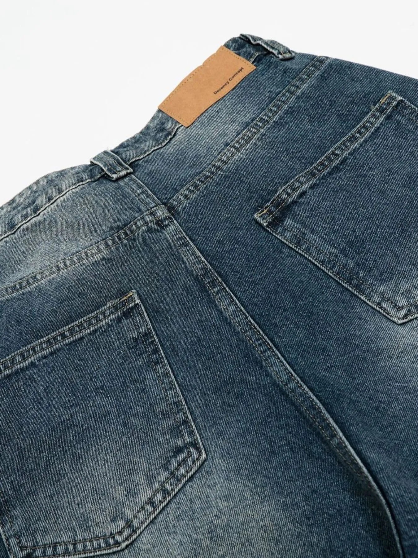 Men's Pearl Embellished Wide Leg Denim Shorts Easy Apparels