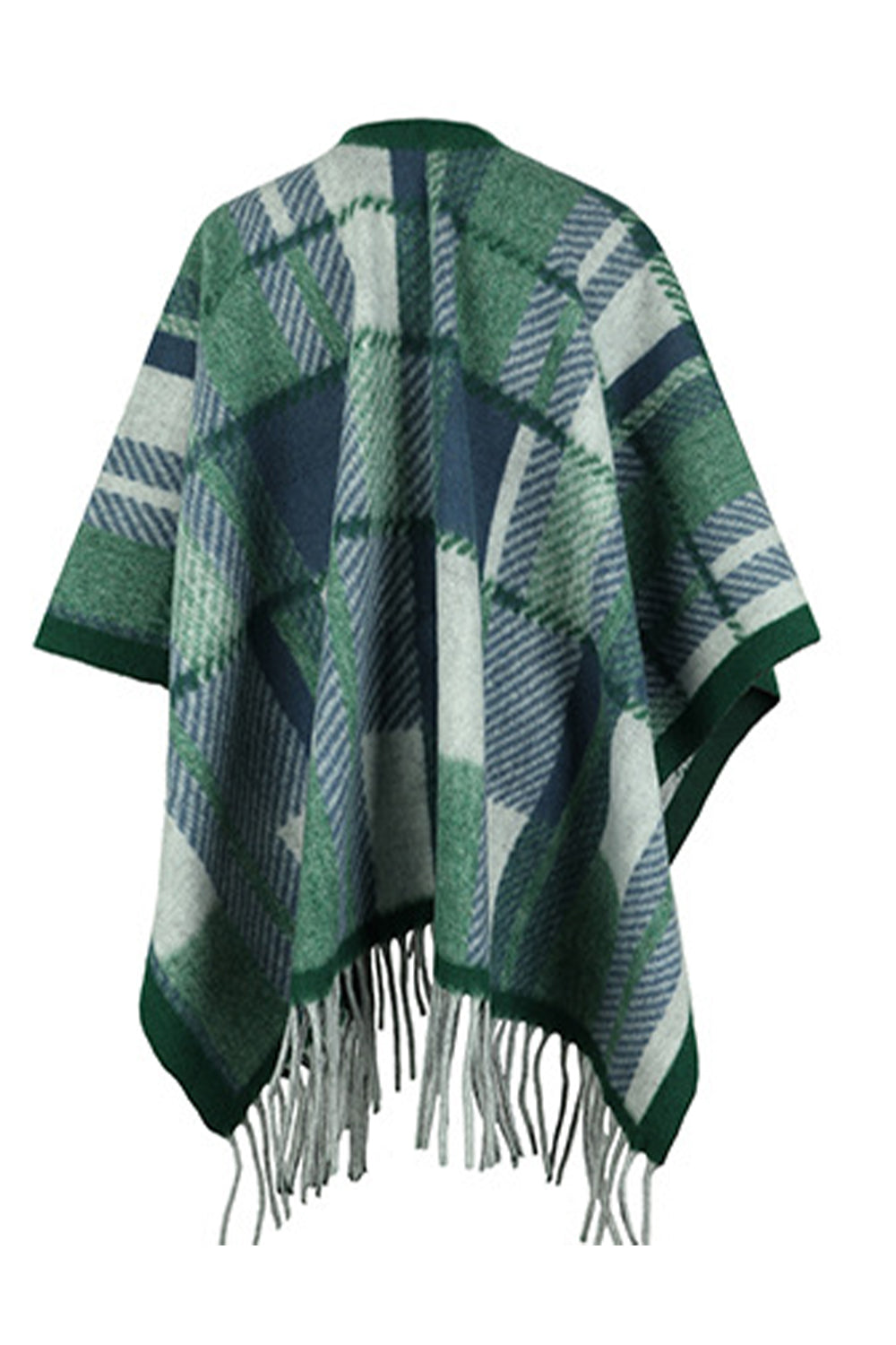 Cloak Sleeve Fringe Detail Poncho Easy Apparels