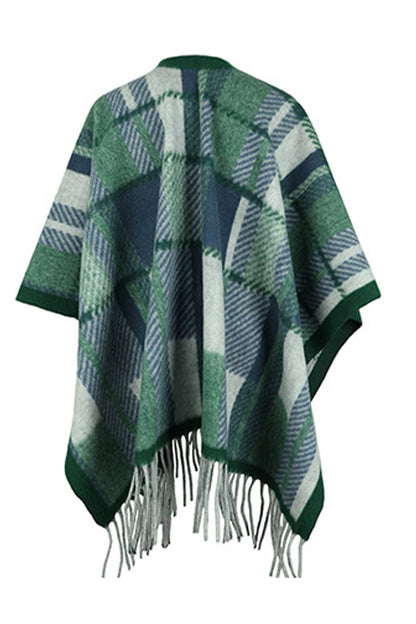 Cloak Sleeve Fringe Detail Poncho Easy Apparels