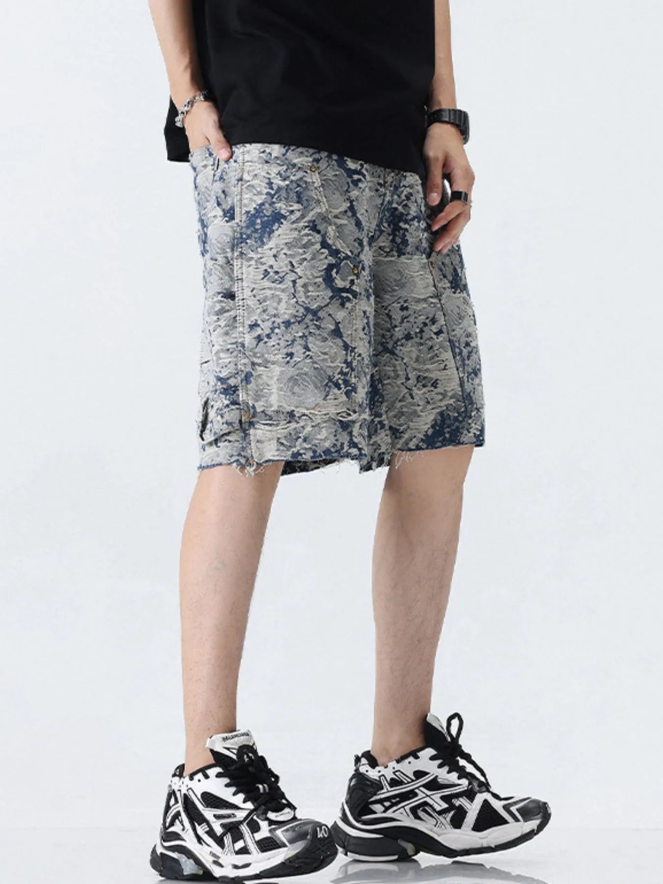 Men's Loose Fit Denim Shorts with Pockets Easy Apparels