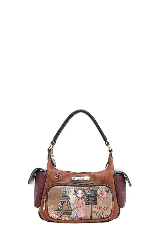 Nicole Lee USA Eco-Leather Shoulder Bag Caramel One Size Easy Apparels