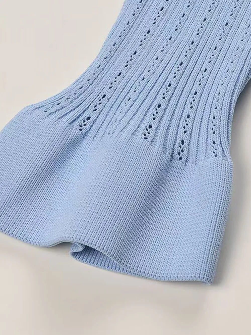 Ruffled V-Neck Top and Midi Skirt Sweater Set Easy Apparels