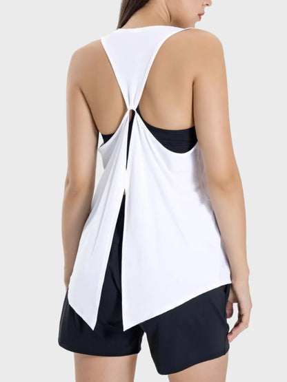 Millennia Round Neck Wide Strap Active Tank Easy Apparels