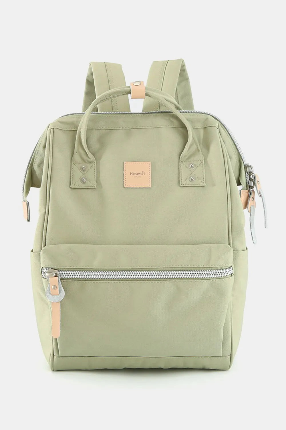 Himawari Water Resistant Canvas Backpack Bag with Side Pockets Pistachio One Size Easy Apparels
