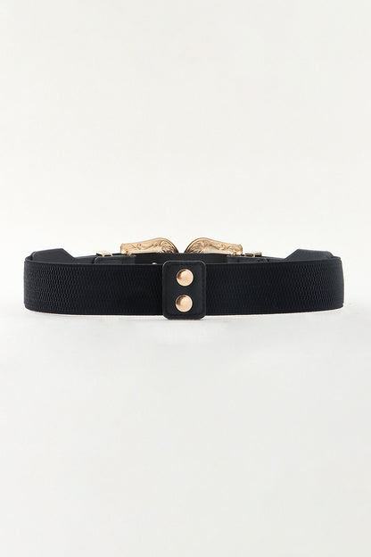 Symmetrical Zinc Alloy Buckle PU Leather Belt Easy Apparels