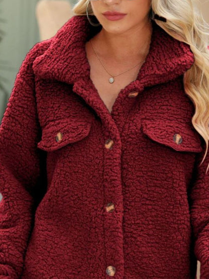 Button Down Collared Coat Easy Apparels