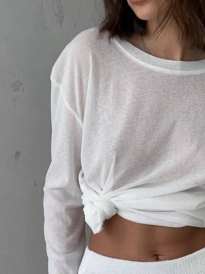 Trendsi Knotted Long Sleeve T-Shirt