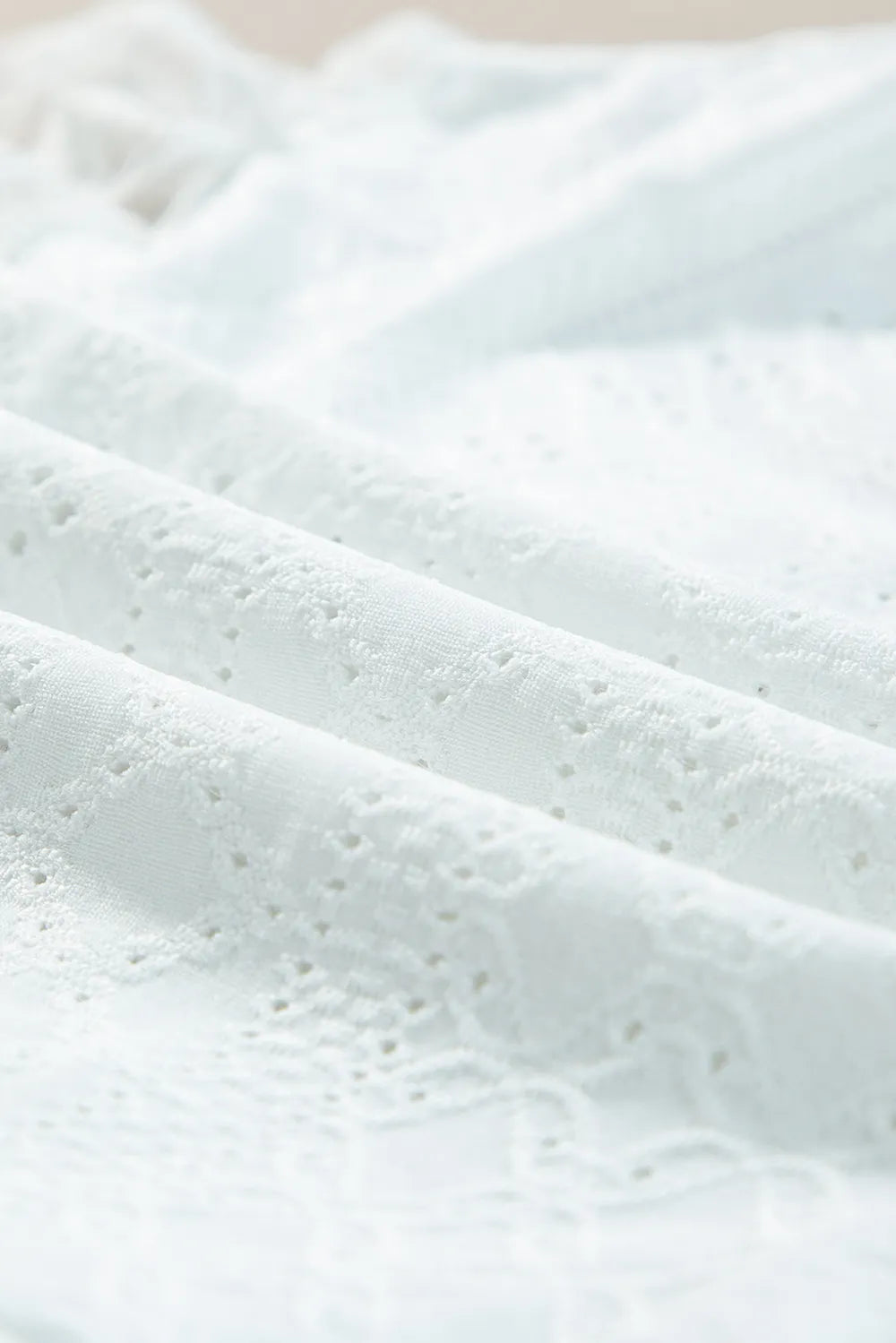 Trendsi Eyelet Lace Long Sleeve Bodysuit