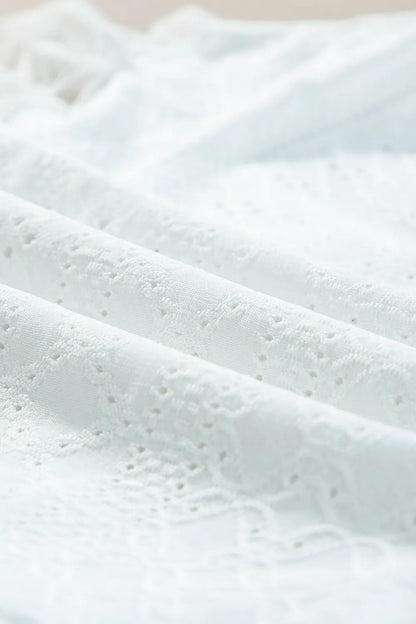 Trendsi Eyelet Lace Long Sleeve Bodysuit