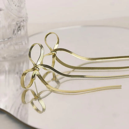 Stainless Steel Bow Bar Earrings Easy Apparels