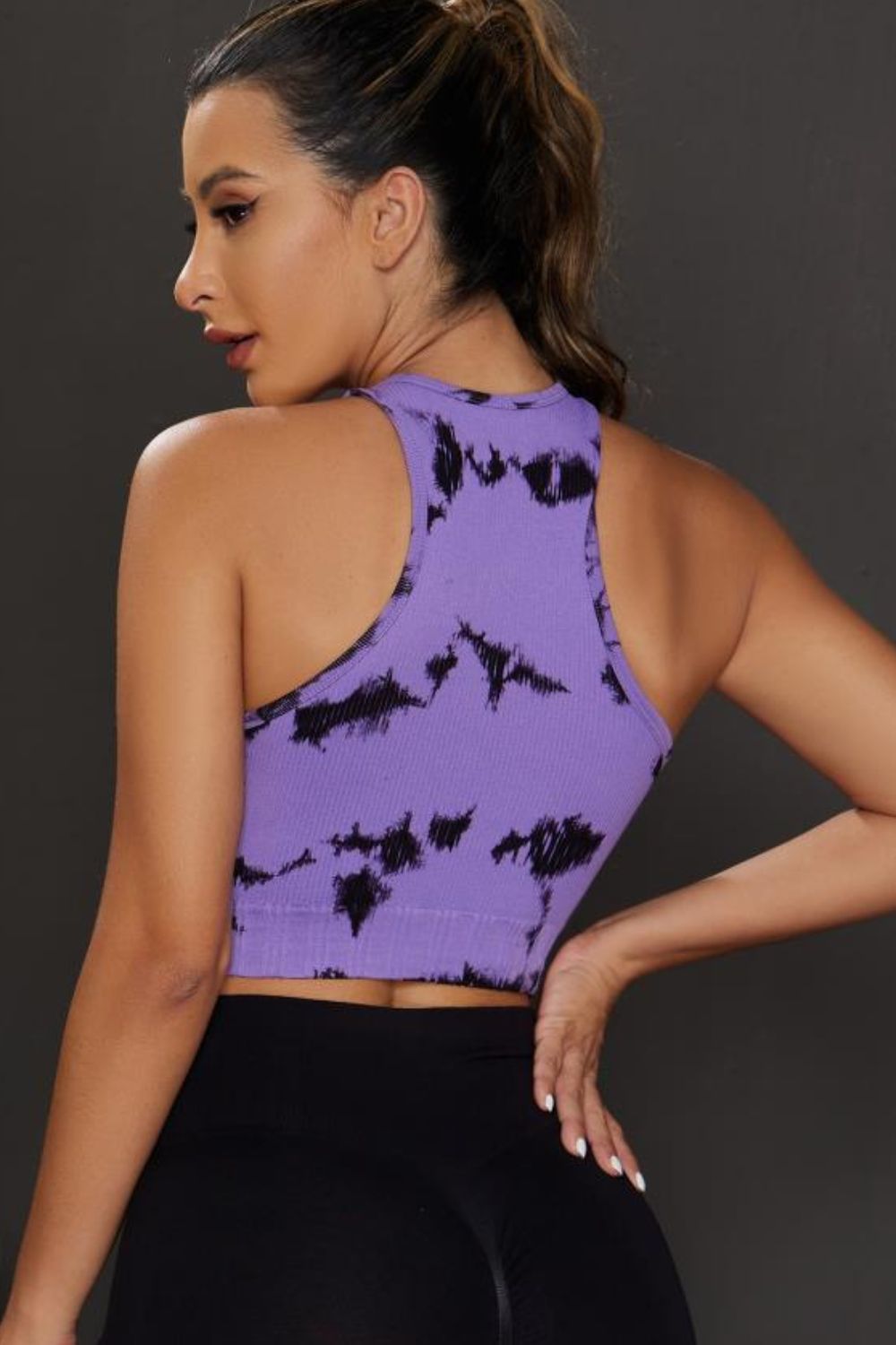 Tie-dye Cropped Round Neck Tank Top Easy Apparels