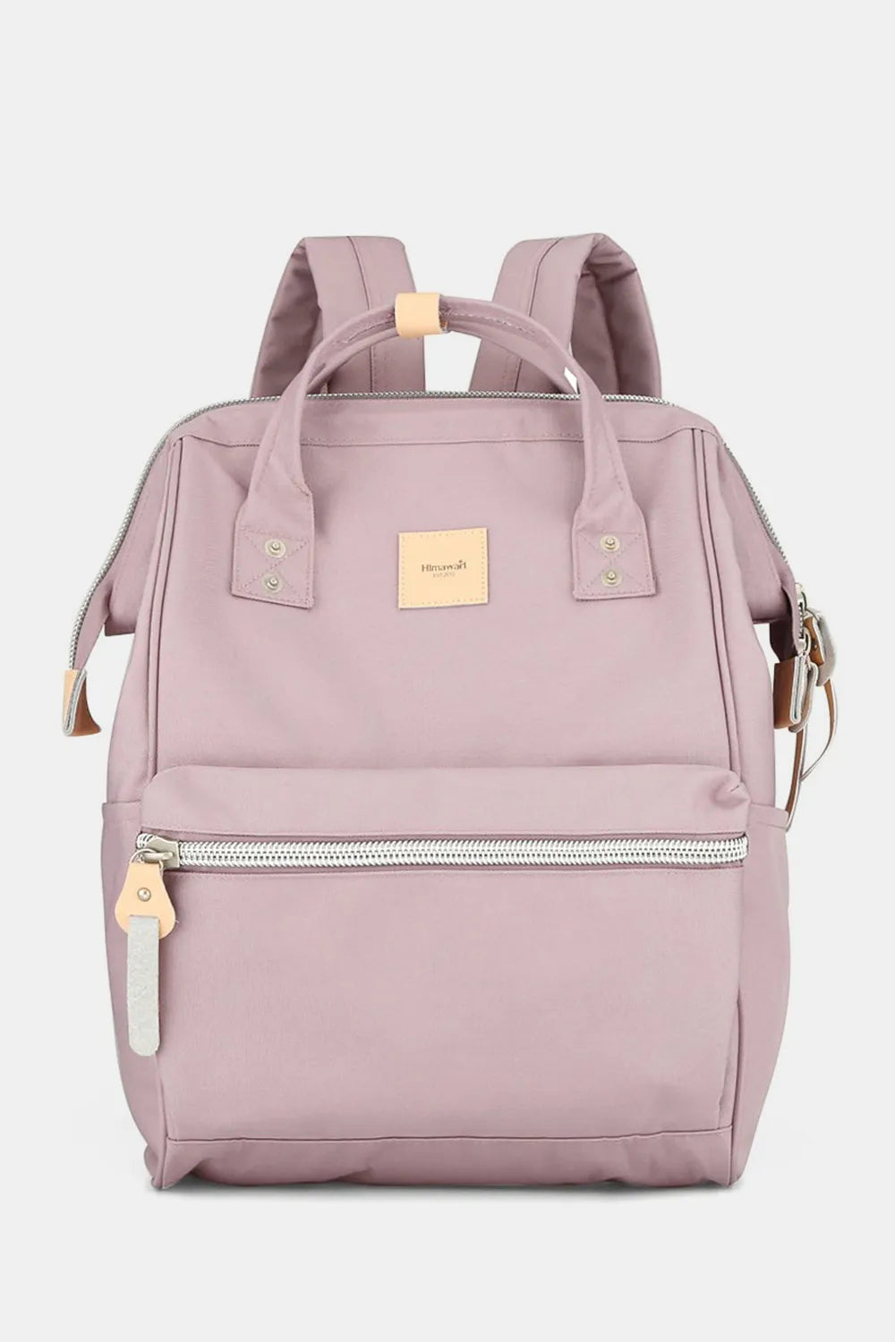 Himawari Water Resistant Canvas Backpack Bag with Side Pockets Light Mauve One Size Easy Apparels