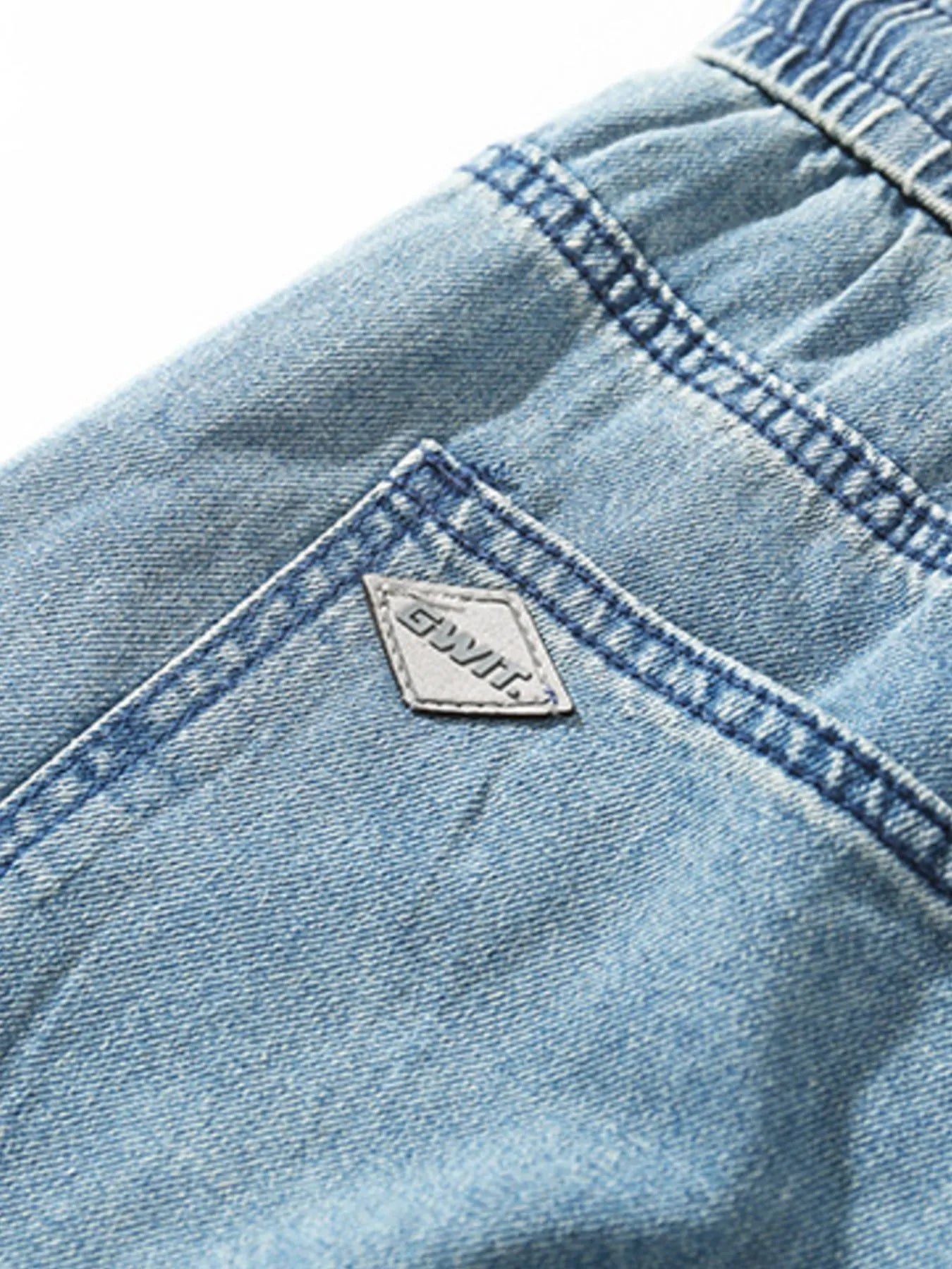 Men's Plus Size Drawstring Denim Shorts Easy Apparels