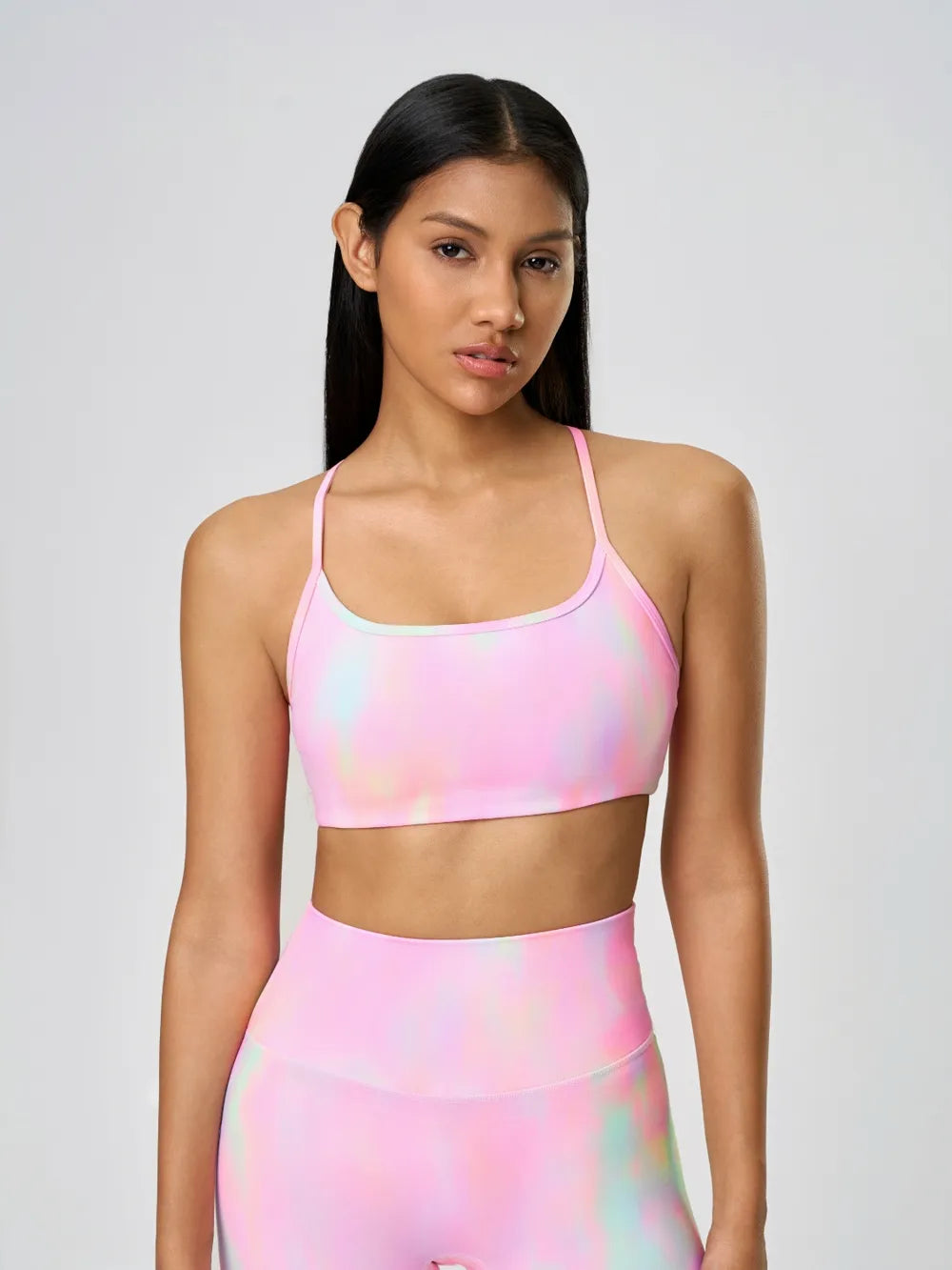 Millennia Crisscross Back Scoop Neck Active Cami with Detachable Chest Pads Easy Apparels