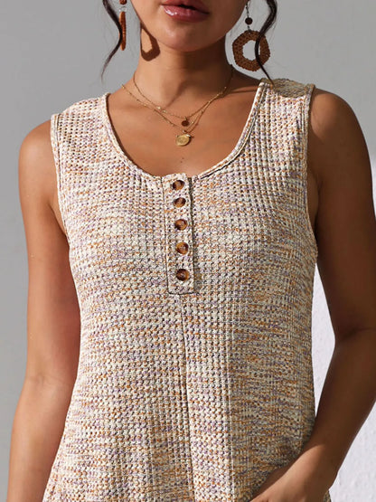 Full Size Button Front Romper with Pockets Plus Size Easy Apparels