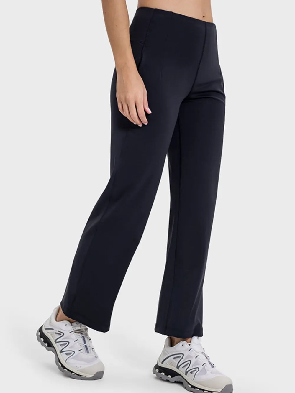 Millennia Pocketed High Waist Active Pants Easy Apparels
