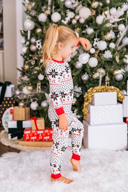 Snowflake Pattern Top and Pants Set Easy Apparels