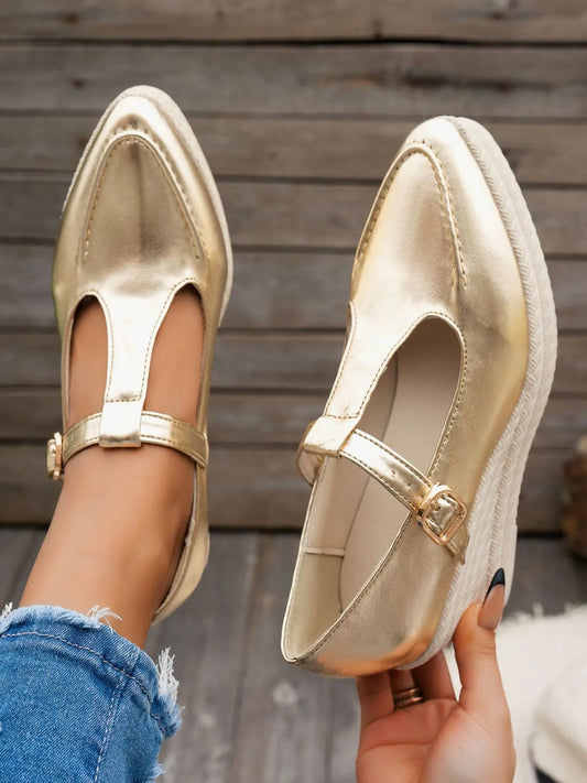 Point Toe Wedge Loafers Easy Apparels
