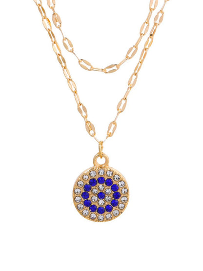 18K Gold-Plated Inlaid Zircon Layered Necklace Easy Apparels