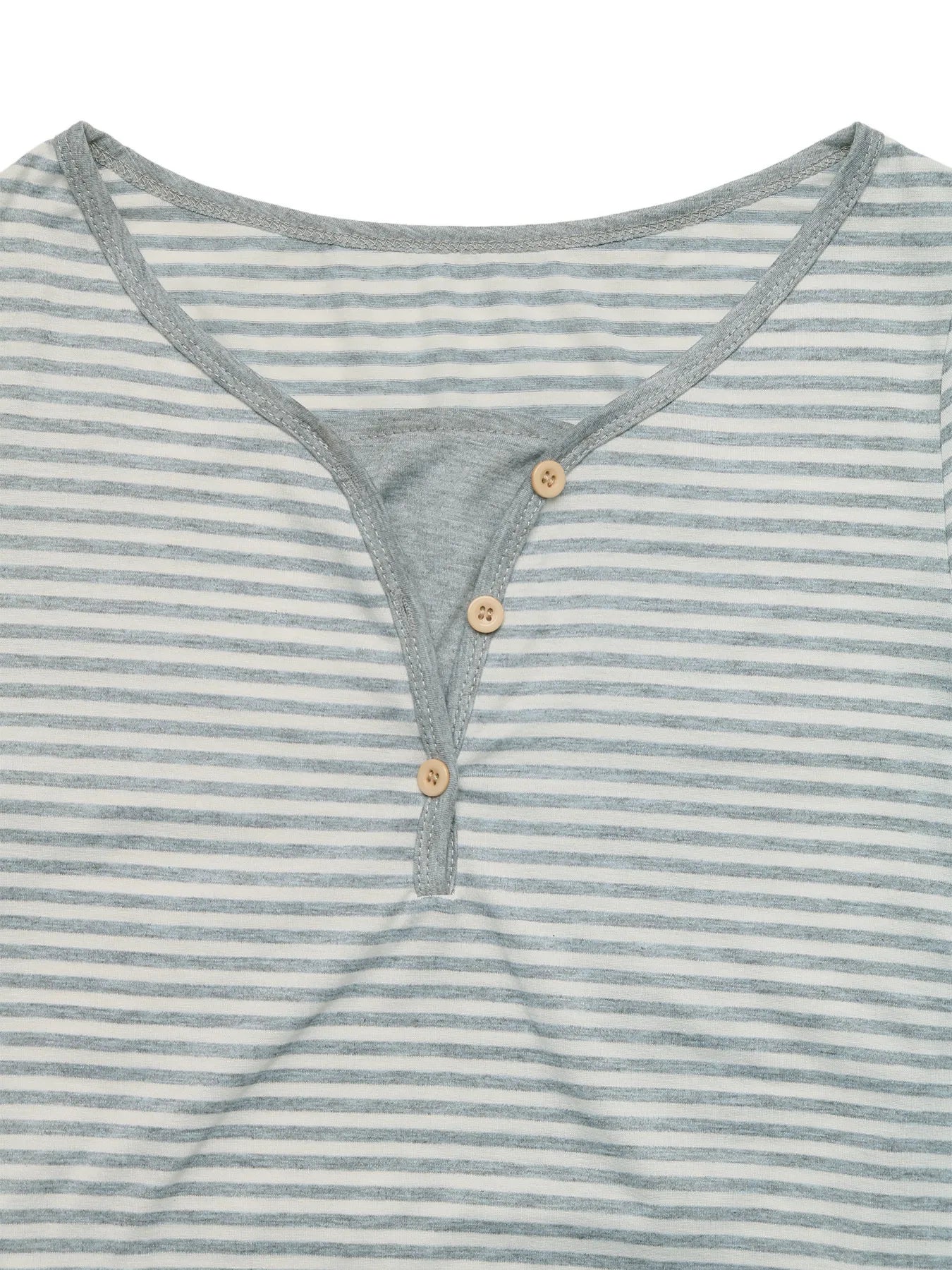 Trendsi Striped Long Sleeve Casual T-Shirt