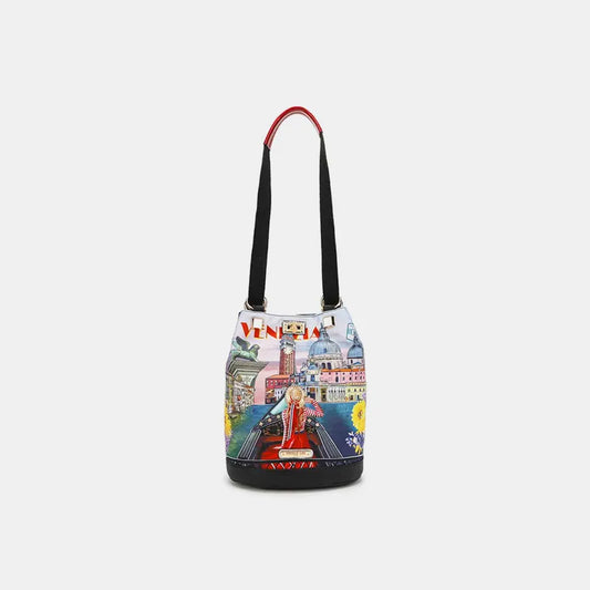 Nicole Lee USA Nylon Multifunctional Bucket Backpack Honeymoon in venezia One Size Easy Apparels