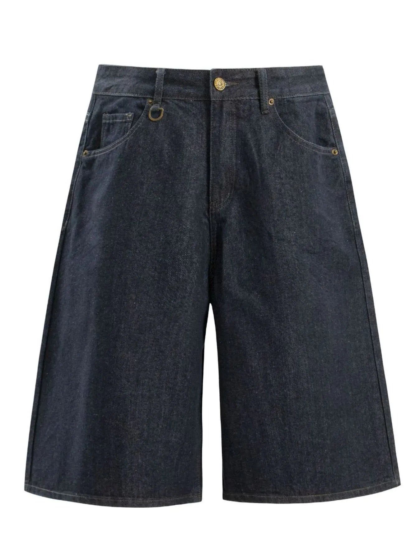 Men's Pocketed Loose Fit Denim Shorts Blue Easy Apparels