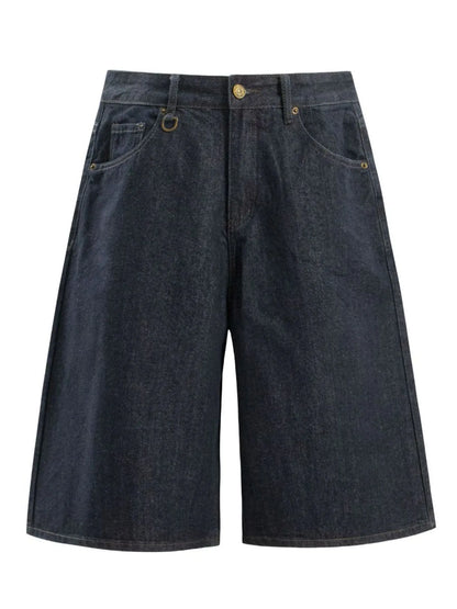 Men's Pocketed Loose Fit Denim Shorts Blue Easy Apparels