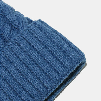 Cable Knit Winter Hat with Pompom Easy Apparels