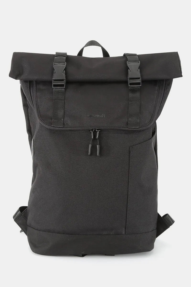 Himawari Contrast Waterproof Canvas Backpack Bag Black One Size Easy Apparels