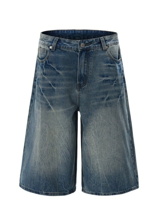 Men's Wash Relaxed Fit Denim Shorts Medium Easy Apparels