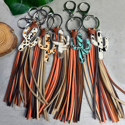 Cactus Keychain with Tassel Easy Apparels