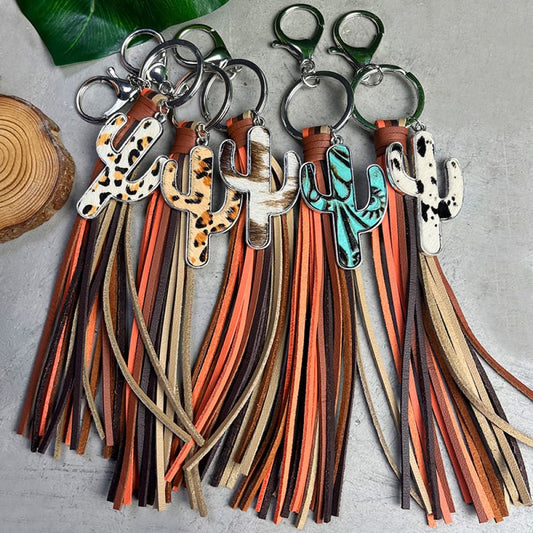 Cactus Keychain with Tassel Easy Apparels