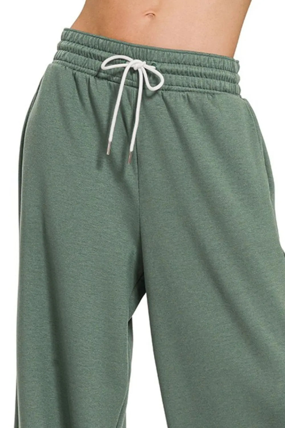 Zenana Scuba Drawstring Pants Easy Apparels