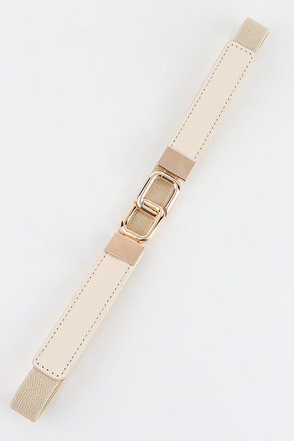 Geometric Double Buckle Elastic Belt Easy Apparels