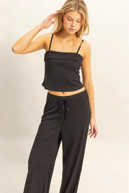 HYFVE Rib Knit Cami Top and Pants Set Easy Apparels