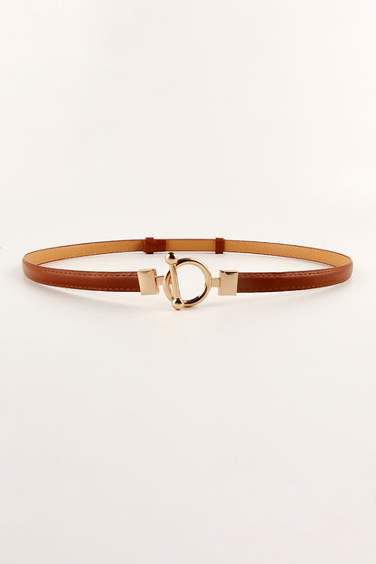 Toggle Buckle Skinny PU Belt Easy Apparels