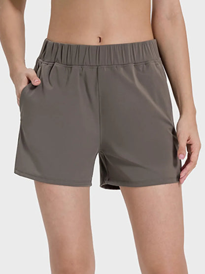 Millennia Elastic Waist Active Shorts Easy Apparels
