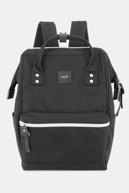 Himawari Water Resistant Canvas Backpack Bag with Side Pockets Black One Size Easy Apparels