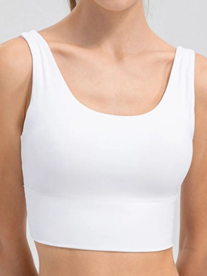 Scoop Neck Wide Strap Active Tank Easy Apparels