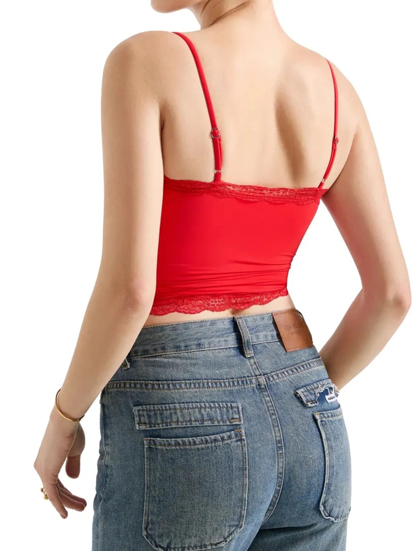 Trendsi Lace Trim Cami Top